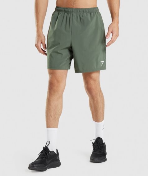 Men's Gymshark Arrival 7" Shorts Green | CA A750D6